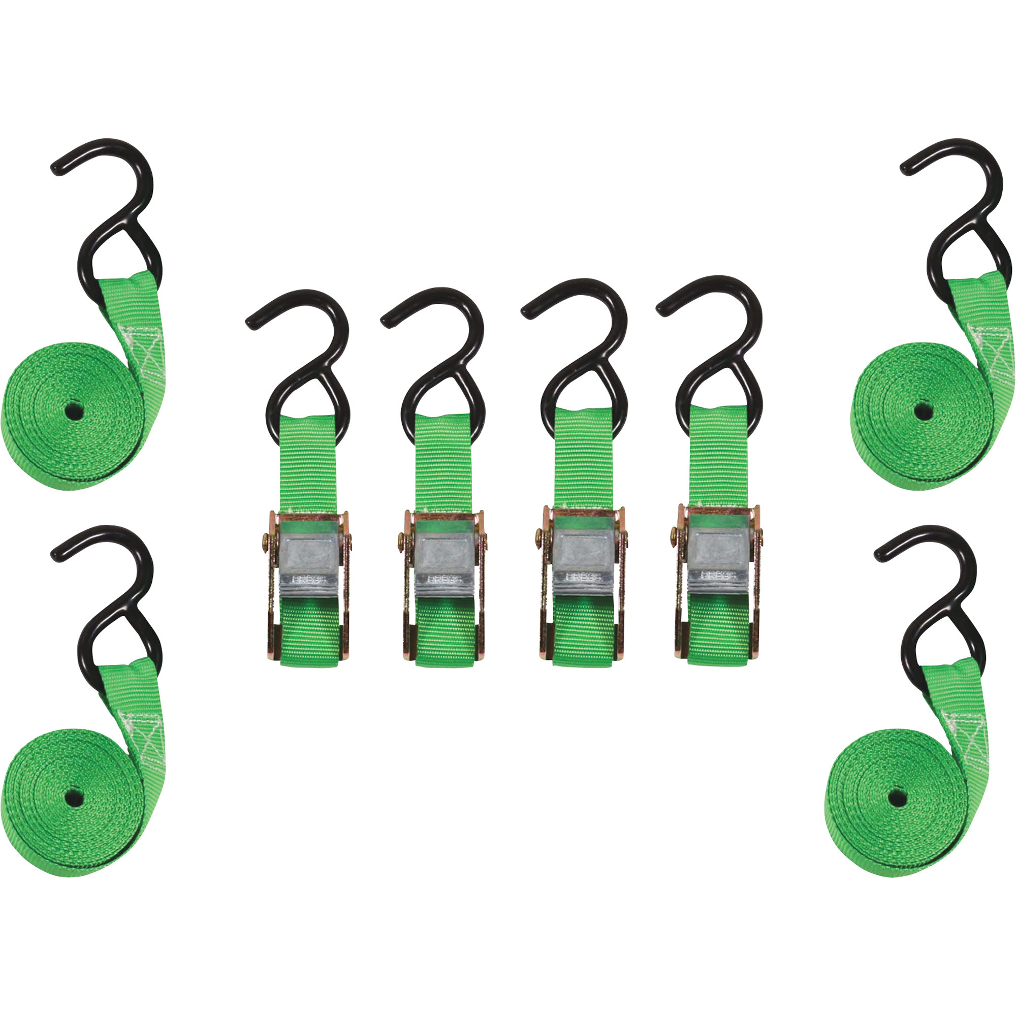 SmartStraps Cambuckle TieDowns, 1in. x 10ft. Each, 4 Pack, 900Lb